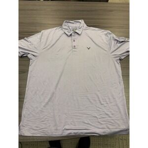 Callaway Opti-Dri Purple Striped Golf Polo Shirt Men's XL Performance